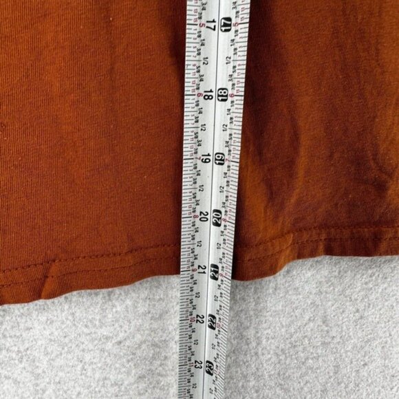 Everlane Turtleneck Top Womens SMALL Orange‎ Cropped 100% Cotton Shirt - Picture 13 of 14